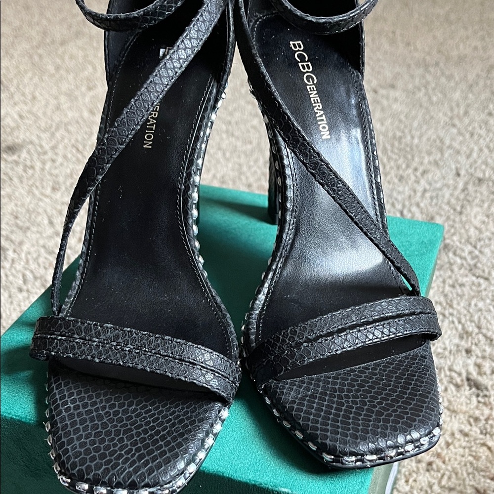 BCBGeneration Textured Black Heels